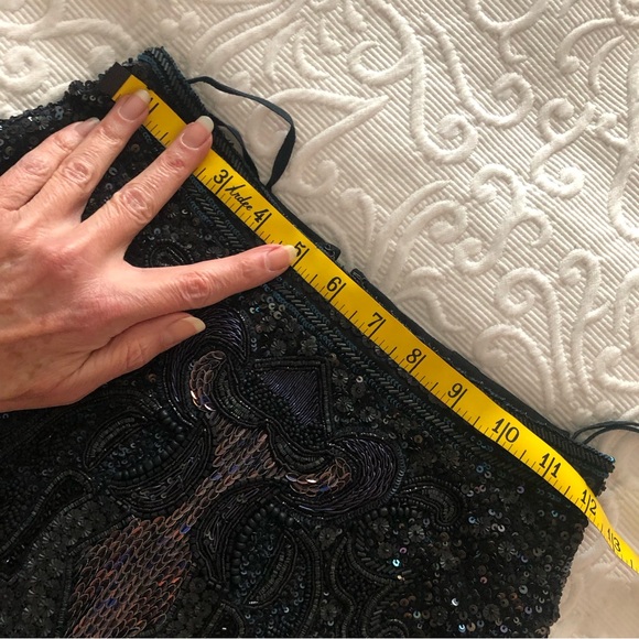 NEW ALL SAINTS Beaded Embroidered Pencil Skirt Exquisite 4 XS 24 - 24.5" Waist - Picture 8 of 13